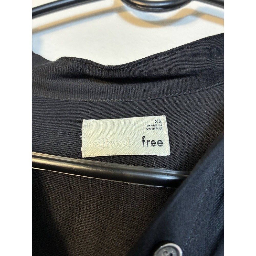 Wilfred free popover long sleeve tunictop Womens XS Black Oversized Rayon - Picture 2 of 7